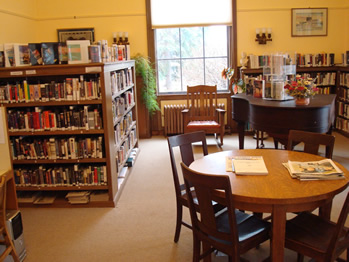 The reference room.